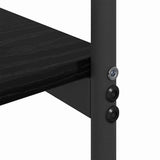 Console Table Black Oak 101 x 35 x 80.5 cm Engineered Wood 868469
