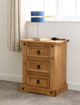 ZNTS Corona 3 Drawer Bedside 100-103-010