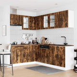 11 Piece Kitchen Cabinet Set "Porto" Smoked Oak Engineered Wood 3314906