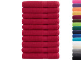 Premium Bath Towels "SOLUND" 10 pcs Red 100x150 cm 600 gsm 137409