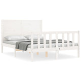 Bed Frame without Mattress White 140x190 cm Solid Wood Pine 3192732