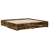 Bed Frame with Drawer Grey Sonoma 200 x 200 cm Engineered Wood 3409957