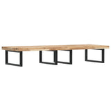 Basin Shelf Wall Mounted Steel and Solid Wood Acacia 3302817