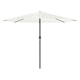 Garden Parasol with Steel Pole White 324x324x247 cm 4005112