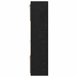 TV Cabinet Set Wall-mounted 8 pcs Black Oak Engineered Wood 3393376