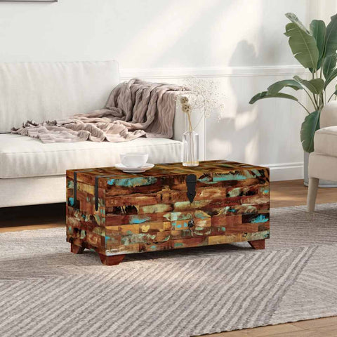 Coffee Table Box Chest Solid Reclaimed Wood 80x40x35 cm 243320