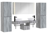 Bathroom Furniture Set 6 pcs Grey Sonoma 3407188