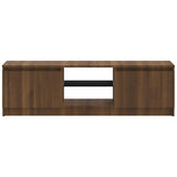 TV Cabinet with LED Lights Brown Oak 120x30x36 cm 815710