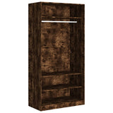 Wardrobe Smoked Oak 100x50x200 cm Engineered Wood 826614