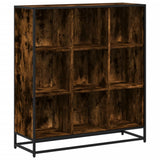 Bookcase Smoked Oak 97.5x33x107.5 cm Engineered Wood and Metal 3300862
