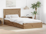 Bed Frame with Drawer Artisan Oak 90 x 190 cm Engineered Wood 3410034