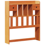 ZNTS Bookcase Bed without Mattress Wax Brown 90x200 cm Solid Wood Pine 3308932