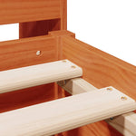 Bookcase Bed without Mattress Wax Brown 200x200 cm Solid Wood Pine 3322899