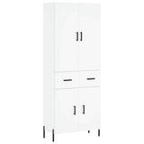 Highboard White 69.5x34x180 cm Engineered Wood 3198153
