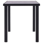 ZNTS Dining Table Black and Concrete Grey 140x70x75 cm MDF 281858