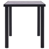 ZNTS Dining Table Black and Concrete Grey 140x70x75 cm MDF 281858