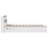 Bookcase Bed without Mattress White 100x200 cm Solid Wood Pine 3309816