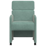 Dining Chairs with Wheels 2 pcs Sea green 58 x 65 x 98 cm 42017883