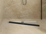 Shower Drain Glass Cover with 360&deg Siphon Black 80 cm 42015976