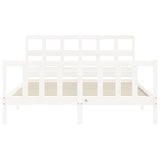 Bed Frame without Mattress White 160x200 cm Solid Wood Pine 3193022