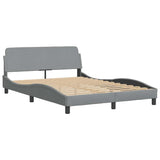 Bed Frame "Dover" Light Grey 135x190 cm Double Fabric 373325