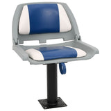2 Piece Foldable Boat Seat Set Blue and White 48x51x41 cm 3284279