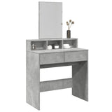 Dressing Table with Mirror Concrete Grey 80x41x144.5 cm 848174