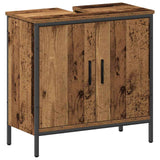 Bathroom Furniture Set with Shelf 2 pcs Brown Engineered wood 3332515