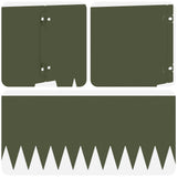 Lawn Edging 20 pcs 103 x 25 cm metal Olive Green 8008297