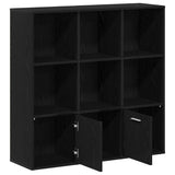 Book Cabinet Black Oak 98x29x97.5 cm Engineered Wood 862471