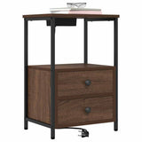 Bedside Cabinet 2 pcs Brown Oak 40 x 31 x 60 cm Engineered Wood 859449