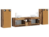 Bathroom Furniture Set 5 pcs Old Wood 33 x 34.5 x 100 cm 3405991