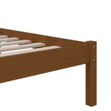 Bed Frame without Mattress Honey Brown Solid Wood 75x190 cm Small Single 814847