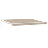 Retractable Awning Beige 4 x 2 m 100% Polyester and Aluminium 3418936