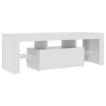 TV Cabinet with LED Lights High Gloss White 120x35x40 cm 804352