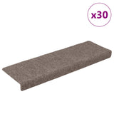 Stair Mats Self-adhesive 30 pcs 65x21x4 cm Beige Rectangular Edge 3365700