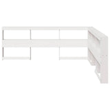 Bookcase Headboard L-Shaped White 180 cm Solid Wood Pine 859257