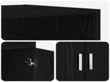 Highboard Black Oak 70 x 42.5 x 185 cm Engineered Wood 3446612