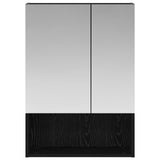 Bathroom Mirror Cabinet Black Oak 50 x 14.5 x 70 cm 889200