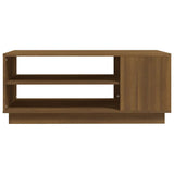 Coffee Table Brown Oak 102x55x43 cm Engineered Wood 813085