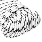 ZNTS Braided Boat Rope White 4 mmx500 m Polyester 152755