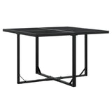 9 Piece Garden Dining Set Black Poly Rattan 3295053