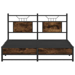 Bed Frame without Mattress Smoked Oak 137x190 cm Engineered Wood 4106907
