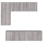 5 Piece TV Wall Units Grey Sonoma Engineered Wood 3216469