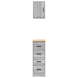 ZNTS Garage Cabinets 2 pcs Grey Sonoma Engineered Wood 3328319