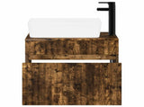 Bathroom Furniture Set Smoked Oak Engineered Wood 3404305