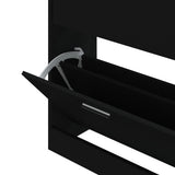 Shoe Cabinet Black 63x24x81 cm Engineered Wood 342558