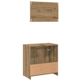 2 Piece Bathroom Furniture Set Artisan Oak Engineered Wood 856068