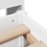 Bed Frame without Mattress White 140x200 cm Solid Wood Pine 3323261