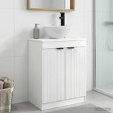 Bathroom Vanity with Sink High Gloss White 54 x 35 x 83 cm 890142